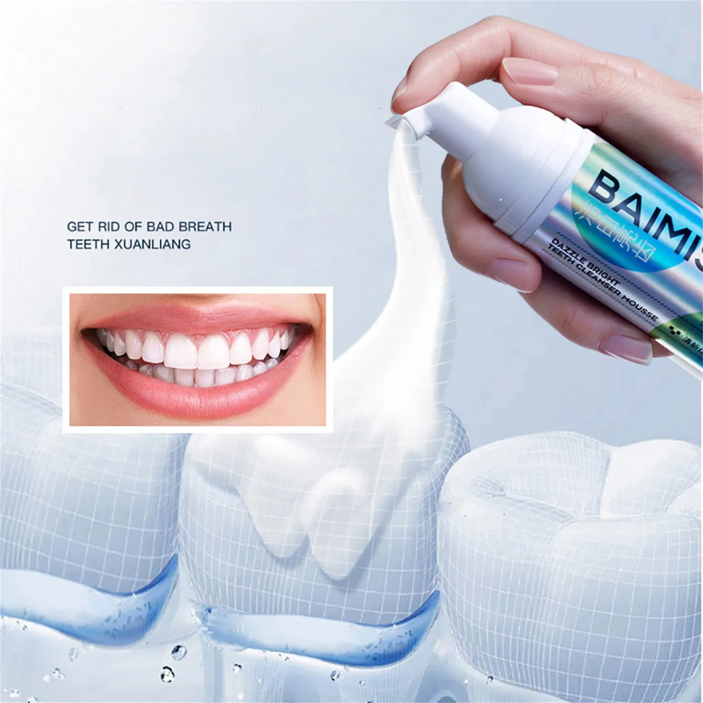 Teeth Whitening Mousse Toothpaste Dental Bleaching Deep Cleaning Removes Stains Dentistry Tool Fresh Breath Oral Hygiene Product
Teeth Whitening Mousse Toothpaste Dental Bleaching Deep Cleaning Removes Stains Dentistry Tool Fresh Breath Oral Hygiene Product