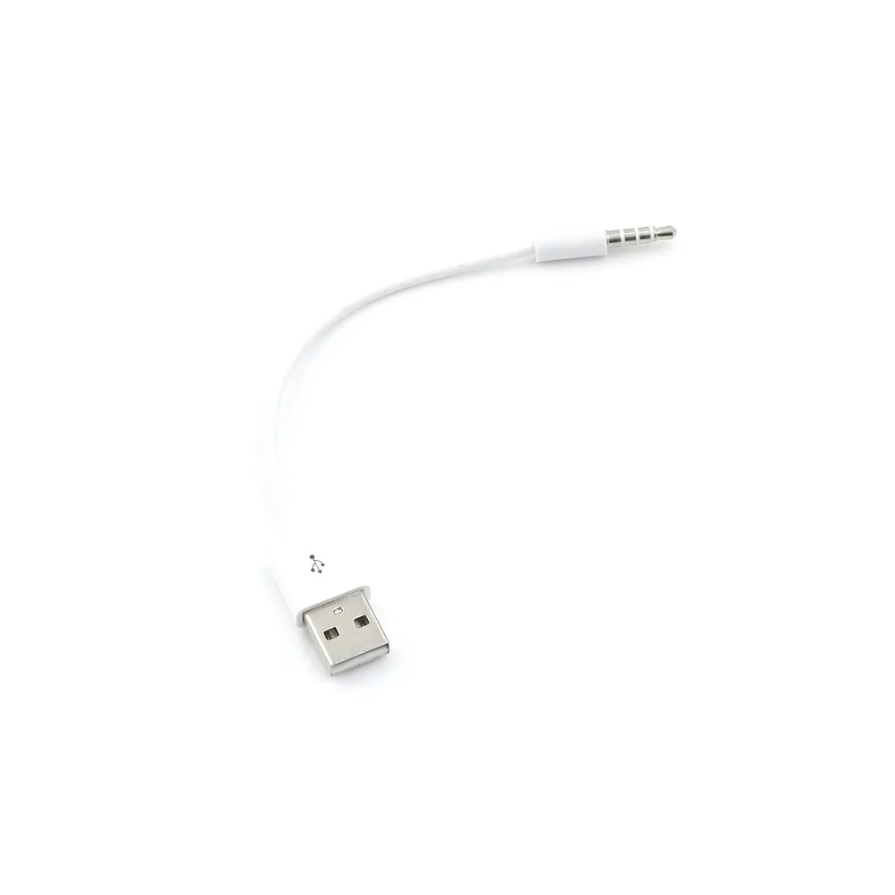 

3.5mm Jack AUX to USB 2.0 Charger Data Sync Audio Adapter Cable for Apple iPod Shuffle 3rd 4th 5th 6th gen MP3 MP4 Player Cord