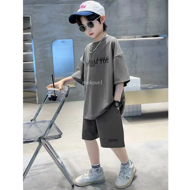 Summer Kids Short Sleeve Letter T-shirt Shorts Sport Casual Outfits Set with Pants for Teenage Boy Clothing 2pc Boys Clothes Set
Summer Kids Short Sleeve Letter T-shirt Shorts Sport Casual Outfits Set with Pants for Teenage Boy Clothing 2pc Boys Clothes Set