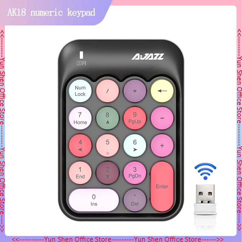 Ajazz Ak18 2.4g Wireless Numeric Keypad Chocolate Keycaps 18 Keys Pbt Keyboard Mini Wireless Keyboard For Financials
Ajazz Ak18 2.4g Wireless Numeric Keypad Chocolate Keycaps 18 Keys Pbt Keyboard Mini Wireless Keyboard For Financials