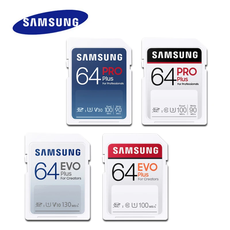 SAMSUNG Memory Card 32GB 64GB EVO Plus SD Card For Creators 128GB 256GB 160MB/s High Speed SD Cards Full HD Video For Camera
SAMSUNG Memory Card 32GB 64GB EVO Plus SD Card For Creators 128GB 256GB 160MB/s High Speed SD Cards Full HD Video For Camera