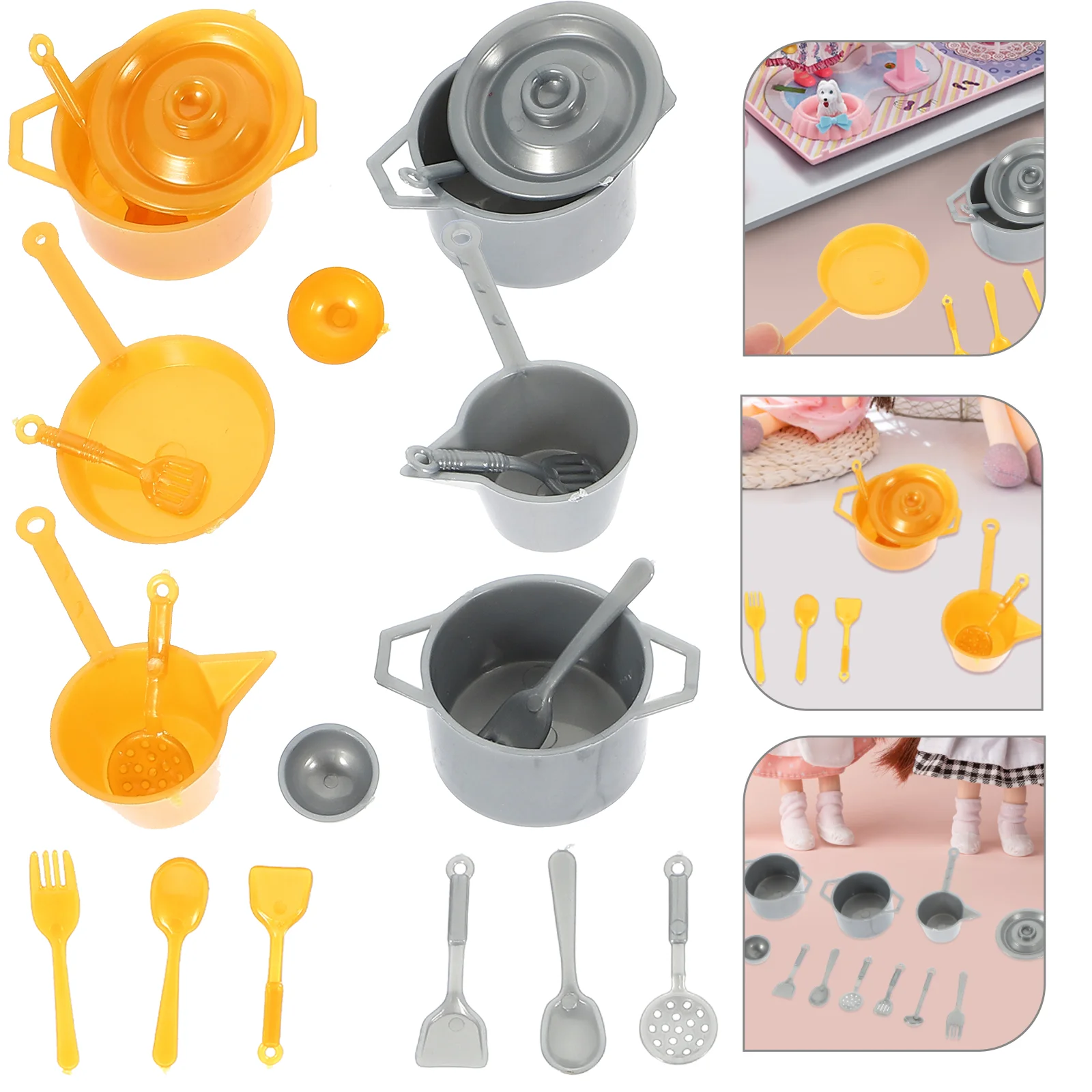 2 Sets Mini Kitchen Utensils Playset Accessories Food Plastic Child Kids Cutlery 
2 Sets Mini Kitchen Utensils Playset Accessories Food Plastic Child Kids Cutlery