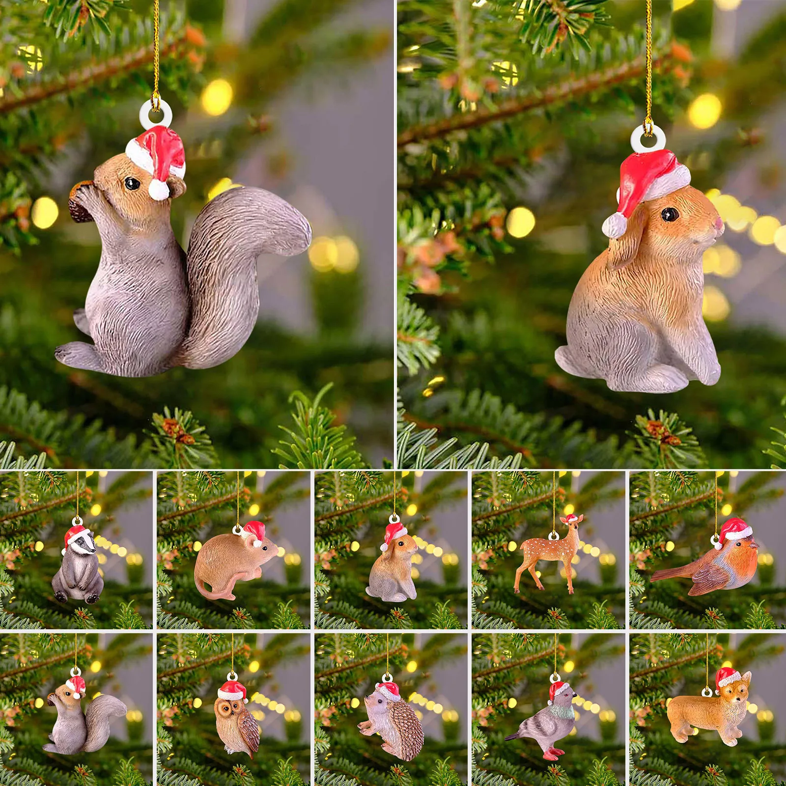Белка, кролик, птица, лось, Искусственная елка, подвеска в виде животного, милое праздничное украшение для вечерние
Белка, кролик, птица, лось, Искусственная елка, подвеска в виде животного, милое праздничное украшение для вечерние