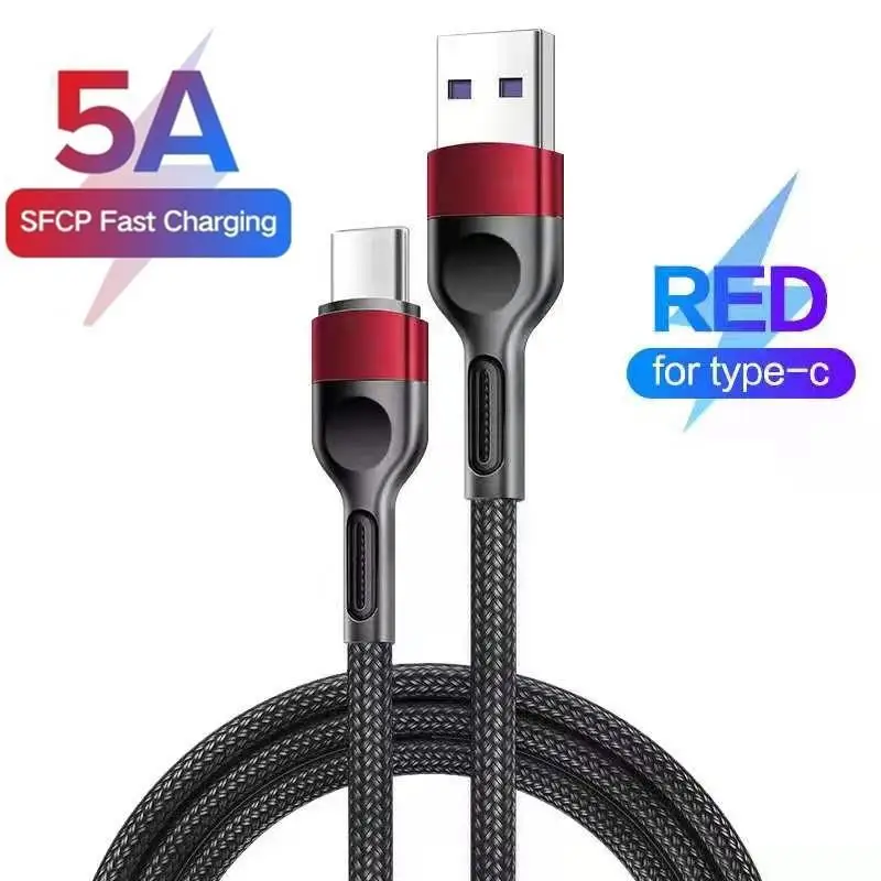 5A Micro Type-c Fast Charging Data Cable Nylon Braided 1m/2m Flexible USB Charging Cable Compatible For Huawei Mobile Phone
5A Micro Type-c Fast Charging Data Cable Nylon Braided 1m/2m Flexible USB Charging Cable Compatible For Huawei Mobile Phone