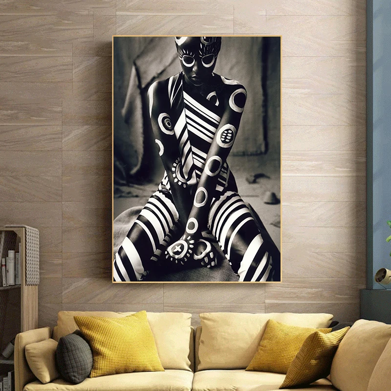 Canvas Painting Wall Art Retro Human Personality Painted Black and White Picture Poster Nordic Living Room Passage Decoration
Canvas Painting Wall Art Retro Human Personality Painted Black and White Picture Poster Nordic Living Room Passage Decoration