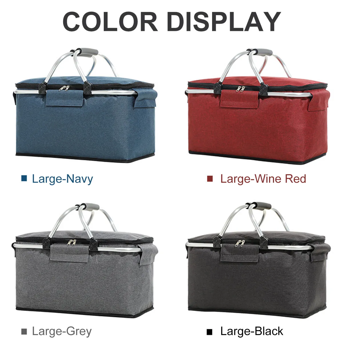 For Outdoor Camping Meal Dining Waterproof Cooler Insulated Oxford Cloth Frame Handles Shopping Basket Foldable Picnic Basket
For Outdoor Camping Meal Dining Waterproof Cooler Insulated Oxford Cloth Frame Handles Shopping Basket Foldable Picnic Basket