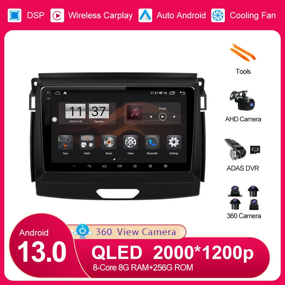 Автомобильный стерео-проигрыватель, 9 дюймов, Android 13, IPS-экран, для Ford Ranger 2015, 2016, 2017, 2018, 2019, 2020, GPS, мультимедийный автомобильный проигрыватель, 2Din DVD
Автомобильный стерео-проигрыватель, 9 дюймов, Android 13, IPS-экран, для Ford Ranger 2015, 2016, 2017, 2018, 2019, 2020, GPS, мультимедийный автомобильный проигрыватель, 2Din DVD
