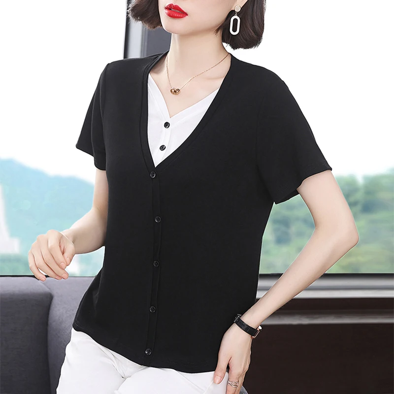 Short-sleeved t-shirt women's tide 2021 new summer ice silk slim slimming top one
Short-sleeved t-shirt women's tide 2021 new summer ice silk slim slimming top one