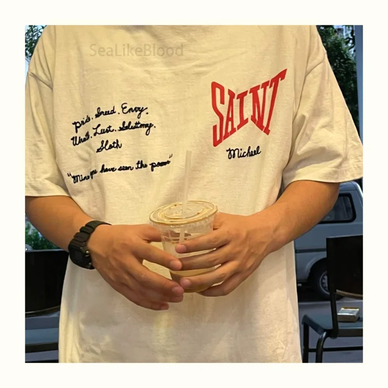 2023ss Saint Hot sale summer cotton vintage t shir men brand t shirt Best Quality Vintage Men T-shirt 1:1 Heavy Fabric
2023ss Saint Hot sale summer cotton vintage t shir men brand t shirt Best Quality Vintage Men T-shirt 1:1 Heavy Fabric