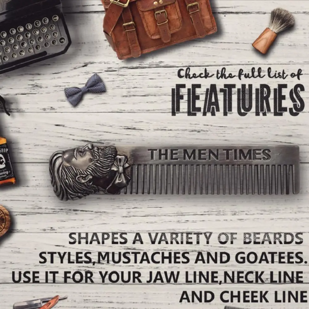 Stainless Steel Beard Comb Men's Beard Shaping Tool Mini Hair Comb Hair Brush Hair Styling Comb
Stainless Steel Beard Comb Men's Beard Shaping Tool Mini Hair Comb Hair Brush Hair Styling Comb