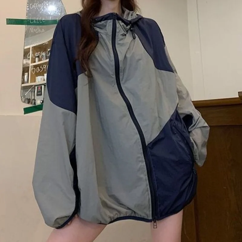 Женская винтажная ветровка в стиле Харадзюку, свободная тонкая уличная куртка большого размера в Корейском стиле, Y2K, 2023
Женская винтажная ветровка в стиле Харадзюку, свободная тонкая уличная куртка большого размера в Корейском стиле, Y2K, 2023