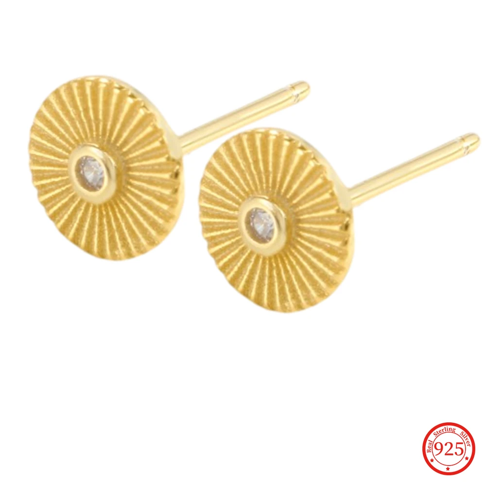 925 Sterling Silver Round Stud Earrings for Women European and American Style Ladies Party Daily Festival Fine Jewelry Gifts
925 Sterling Silver Round Stud Earrings for Women European and American Style Ladies Party Daily Festival Fine Jewelry Gifts