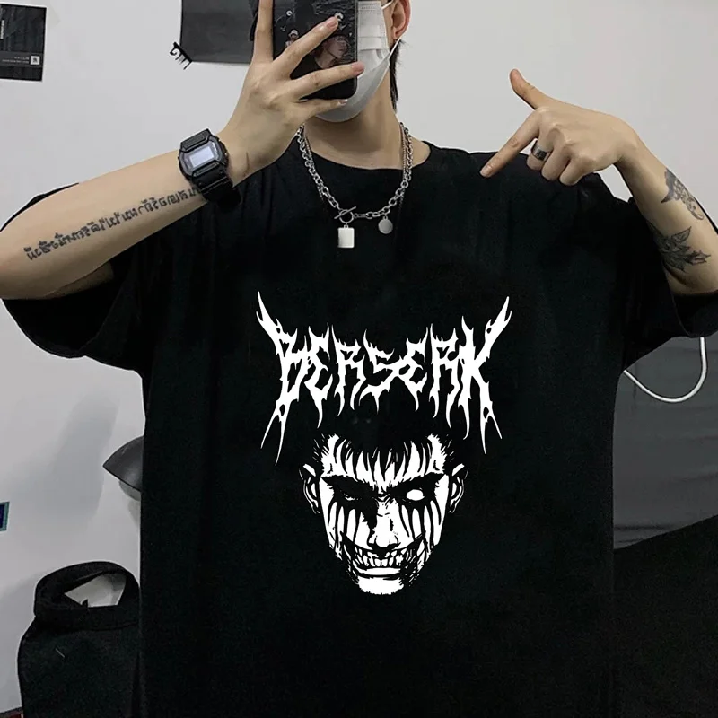 T Shirt Men Anime Manga Berserk Swordsman Gatsu Cool Streetwear T-shirt Y2K Goth Funny Tshirt Hip Hop Top Tees Male
T Shirt Men Anime Manga Berserk Swordsman Gatsu Cool Streetwear T-shirt Y2K Goth Funny Tshirt Hip Hop Top Tees Male