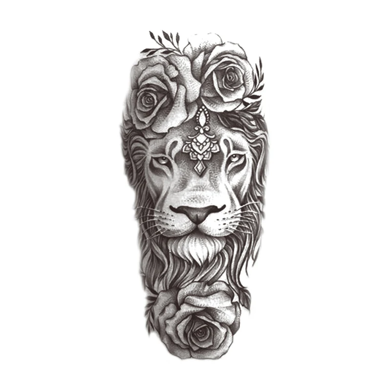 Waterproof Temporary Tattoo Sticker Black Lion Rose Flowers Jewelry Design Fake Tattoos Flash Tatoos Arm Body Art for Women Men
Waterproof Temporary Tattoo Sticker Black Lion Rose Flowers Jewelry Design Fake Tattoos Flash Tatoos Arm Body Art for Women Men