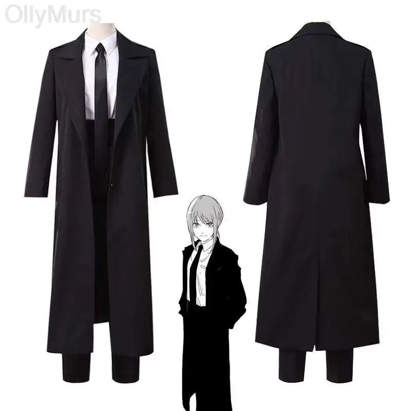 Anime Chainsaw Man Makima Raze Cosplay Costume Black Trench Shirt Pants Makima Wig Long Light Red Braid Men Women Suit Uniform
Anime Chainsaw Man Makima Raze Cosplay Costume Black Trench Shirt Pants Makima Wig Long Light Red Braid Men Women Suit Uniform