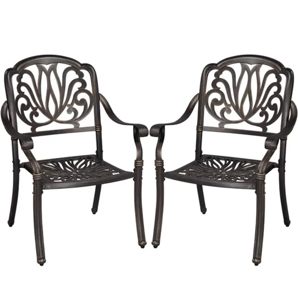 SmileMart Antique Bronze Scroll Design Aluminum Outdoor Bistro Chairs, Set of 2
SmileMart Antique Bronze Scroll Design Aluminum Outdoor Bistro Chairs, Set of 2