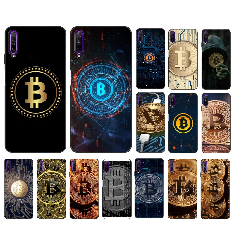 

Golden Bitcoin Phone Case for Huawei P50 Pro P30 P40 Lite P40Pro P20 lite P10 Plus Mate 20 Pro Mate20 X