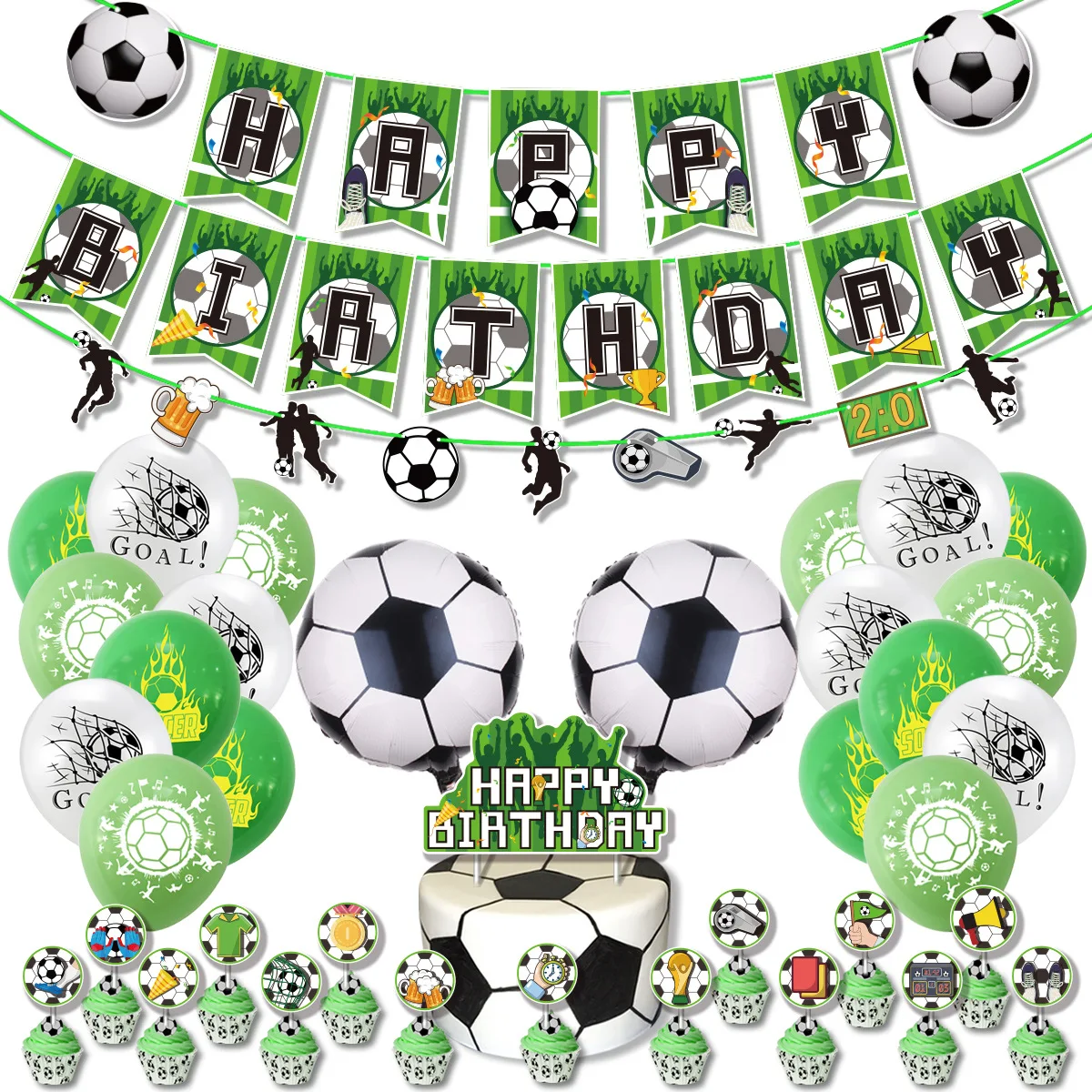Cheereveal World Cup Football Theme Birthday Party Decorations Football Foil Balloons Happy Birthday Banner Garland Cake Topper
Cheereveal World Cup Football Theme Birthday Party Decorations Football Foil Balloons Happy Birthday Banner Garland Cake Topper