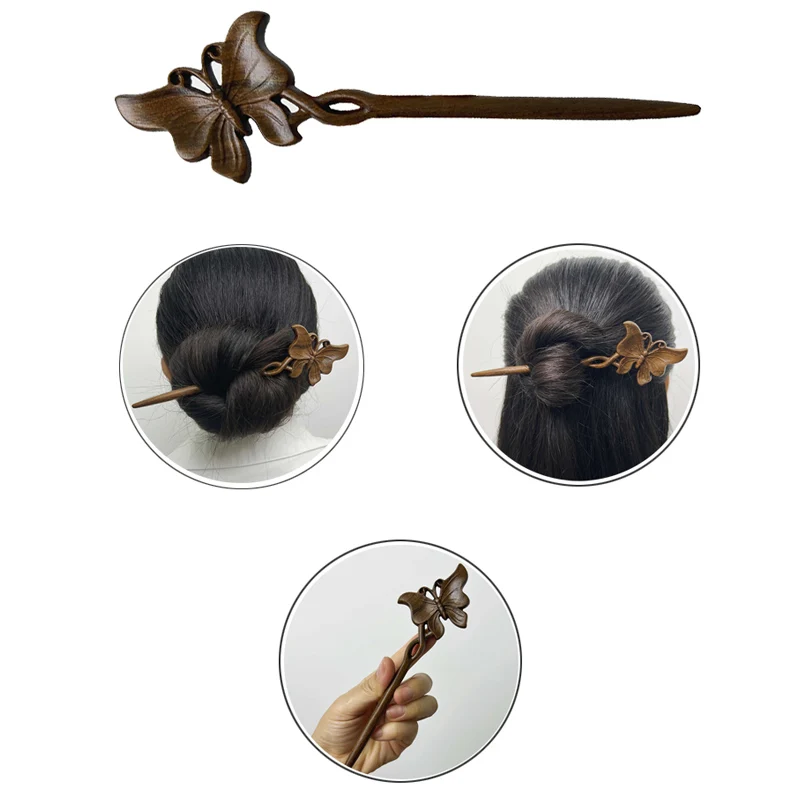 New Butterfly Sandalwood Hairpin Simple Hairpin Female Hair Ornament Advanced Antique Twisting Hair Artifact
New Butterfly Sandalwood Hairpin Simple Hairpin Female Hair Ornament Advanced Antique Twisting Hair Artifact