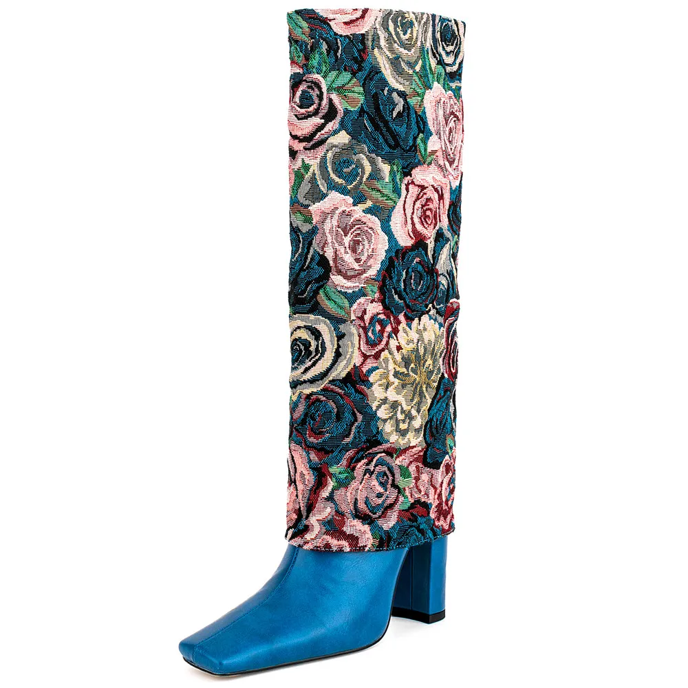 GCYFWJ Fashion Chinese Style Women Knee High Boots Women Flower Square Toe High Heels Long Botas Femininas Thick Heel Shoes
GCYFWJ Fashion Chinese Style Women Knee High Boots Women Flower Square Toe High Heels Long Botas Femininas Thick Heel Shoes