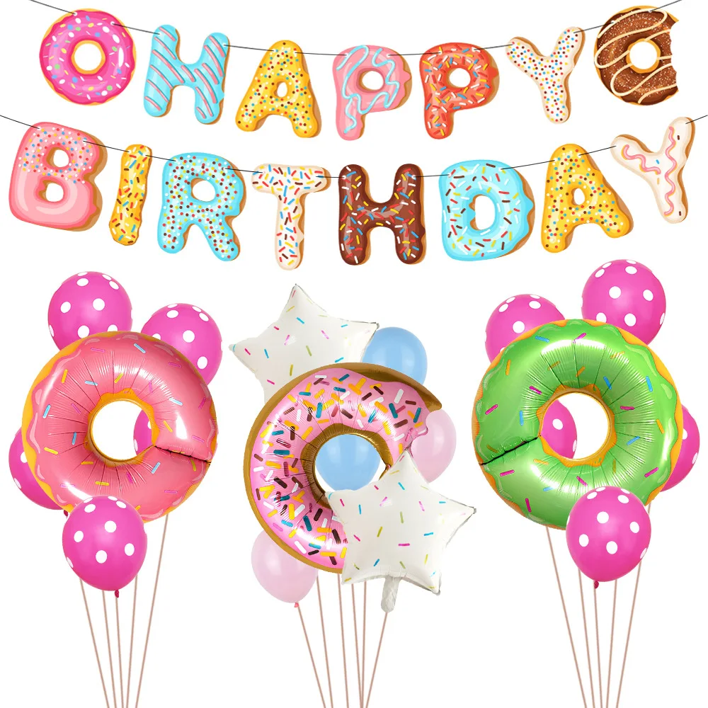 1Set Donut Dessert Happy Birthday Party Decoration Kids Globos Party Balloons Kids Children Baby Shower Cake Birthday Decor
1Set Donut Dessert Happy Birthday Party Decoration Kids Globos Party Balloons Kids Children Baby Shower Cake Birthday Decor