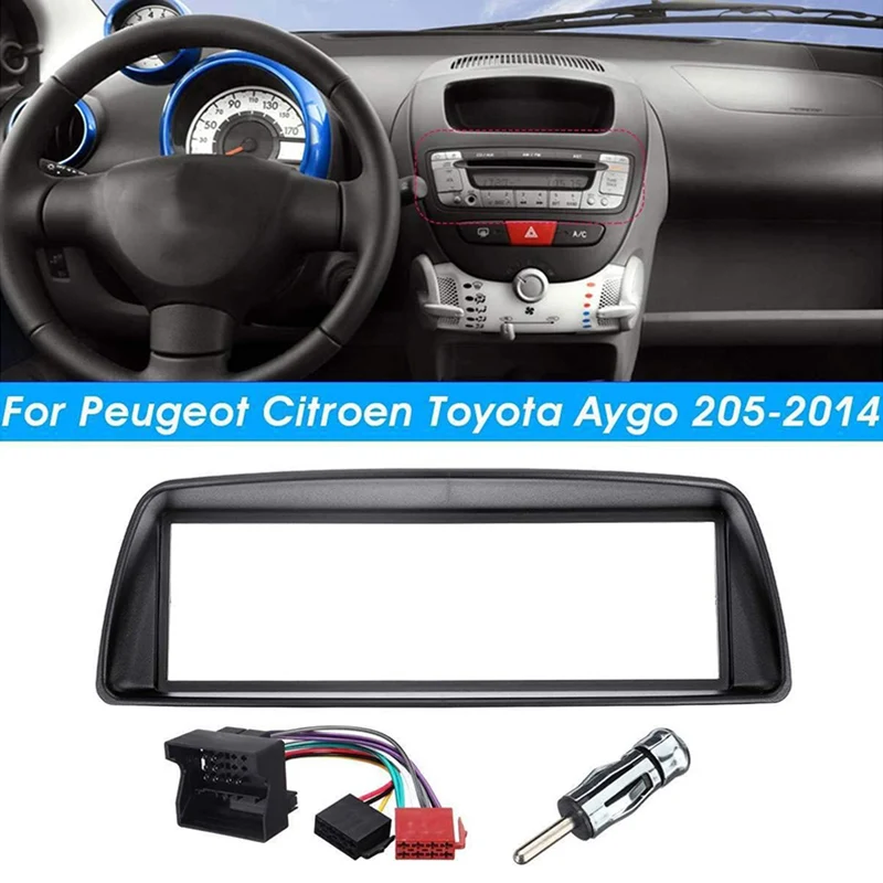 

Автомобильный радиоприемник Панель рамка 1 Din CD DVD Dash Audio интерьерная Обложка для Citroen C1 для Toyota Aygo для Peugeot 107