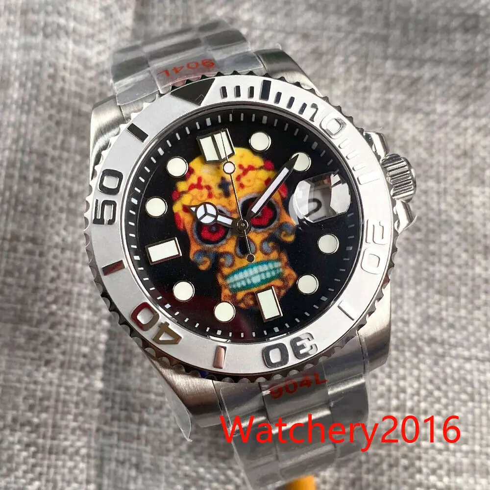 40mm Bliger NH35A Automatic Movement Model Mens Watch Black Dial Sapphire Glass Luminous Ceramic Bezel Type Bracelet
40mm Bliger NH35A Automatic Movement Model Mens Watch Black Dial Sapphire Glass Luminous Ceramic Bezel Type Bracelet
