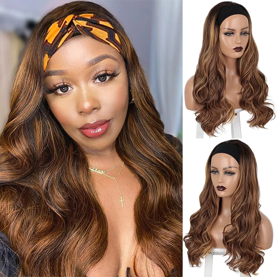 I's a wig длинные волнистые коричневые смешанные светлые парик с головной