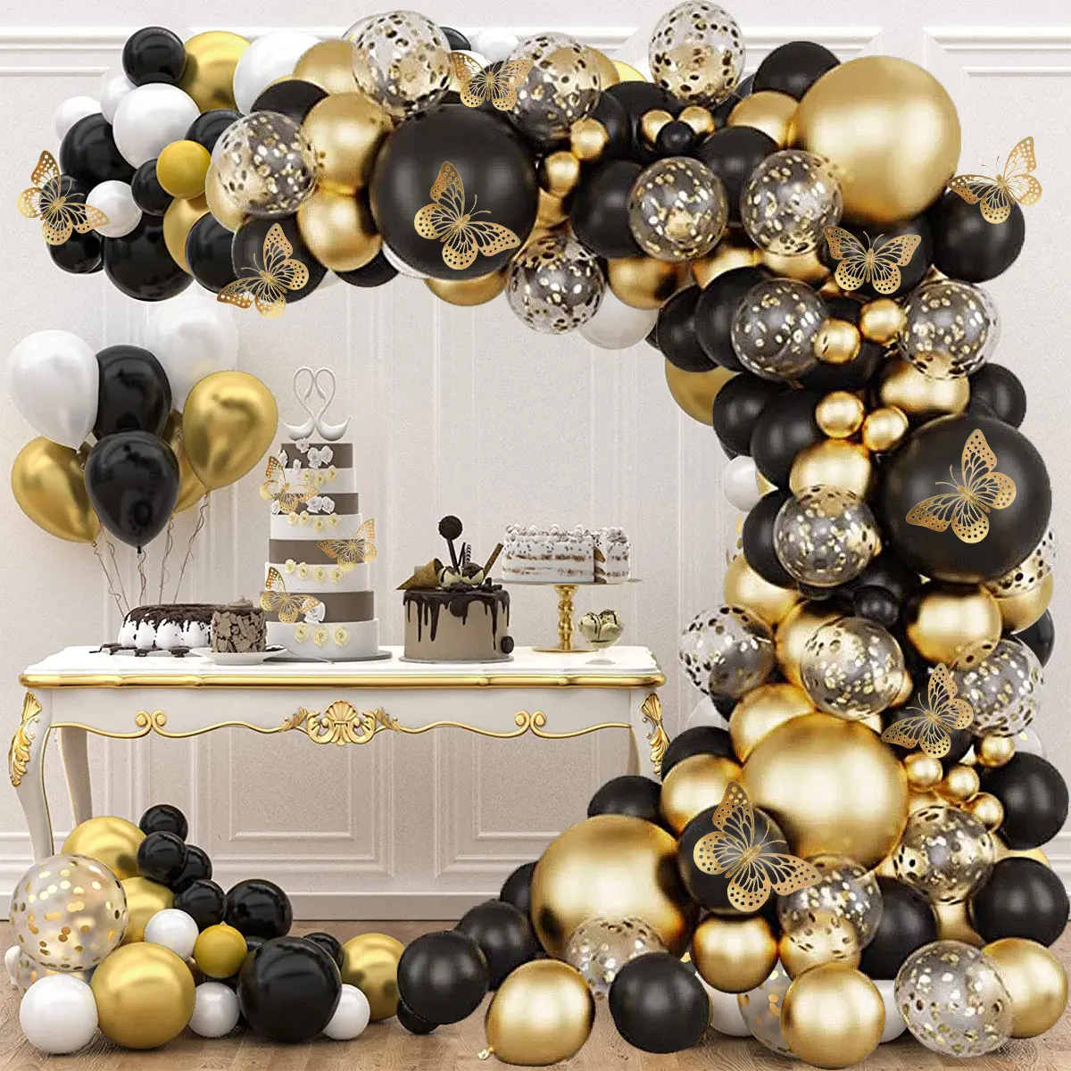 136pcs Party Balloons Assorted Reusable Latex Black and Gold Balloons 5-18 Inch Balloons Arch Garland Decorations Kit for
136pcs Party Balloons Assorted Reusable Latex Black and Gold Balloons 5-18 Inch Balloons Arch Garland Decorations Kit for