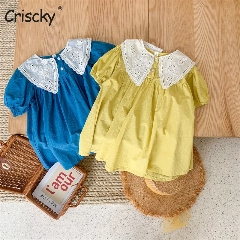 Criscky 2022 Spring New Girls Puff Sleeve Solid Lace Collar Princess Dress Cotton Toddler Kids Fashion Party Children Dresses
Criscky 2022 Spring New Girls Puff Sleeve Solid Lace Collar Princess Dress Cotton Toddler Kids Fashion Party Children Dresses