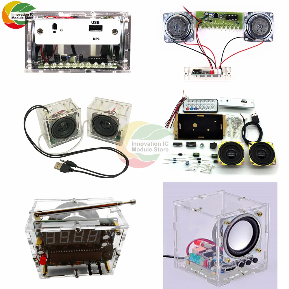 

DIY Bluetooth Speaker Kit Electronics DIY Soldering Project Practice Solder Assembly DIY Electronic Kit Component 2*3W Speakers