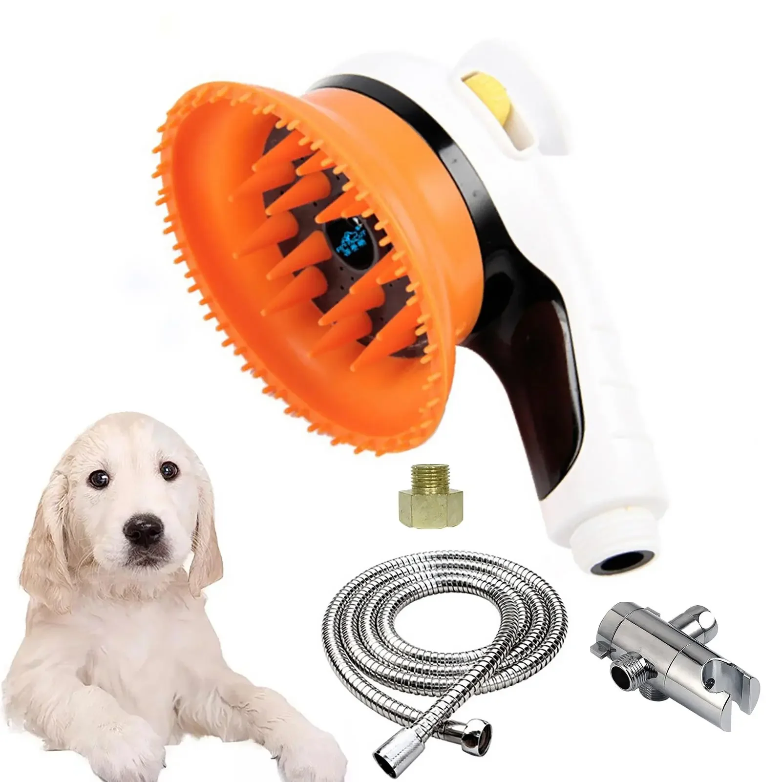 2023NEW Pet Bath Sprayer Pet Shower Set With Soft Brush Showerhead Sprayer Push On Bath Tub Sink Faucet Attachment For Wash Hair
2023NEW Pet Bath Sprayer Pet Shower Set With Soft Brush Showerhead Sprayer Push On Bath Tub Sink Faucet Attachment For Wash Hair