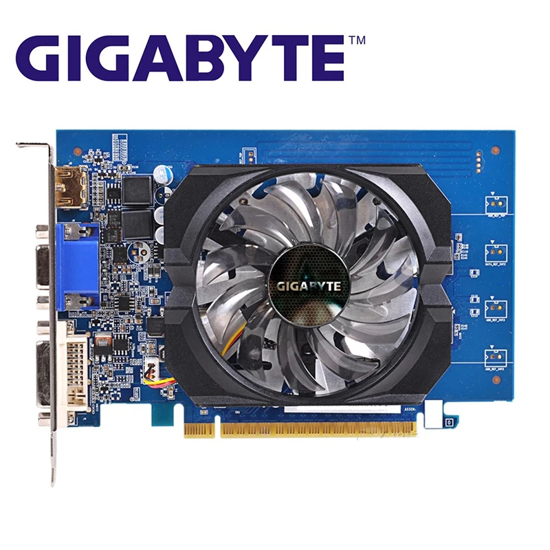 

GIGABYTE GT 730 2GB D3 Graphics Cards GV-N730-2GI 64Bit GDDR3 Video Card for nVIDIA Geforce GT730 D3 HDMI Dvi-D VGA Cards Used