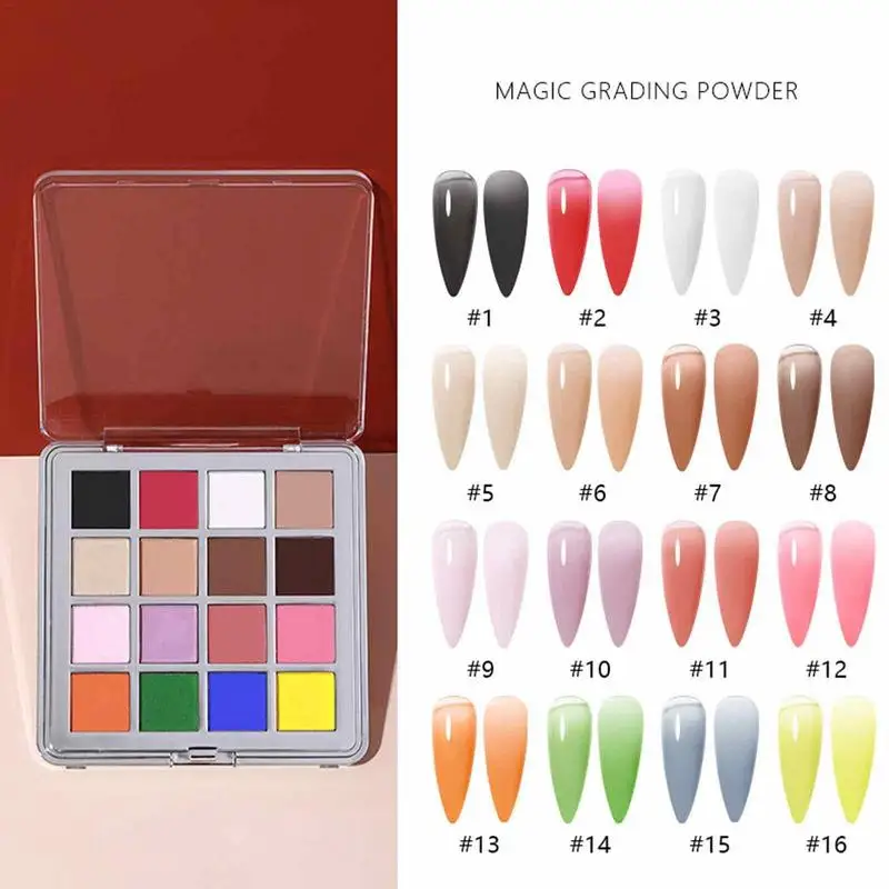 16 Colors Gradient Nail Glitter Powder Fluorescent Neon Pigment Set Nail Design Professional Manicure Accessories
16 Colors Gradient Nail Glitter Powder Fluorescent Neon Pigment Set Nail Design Professional Manicure Accessories