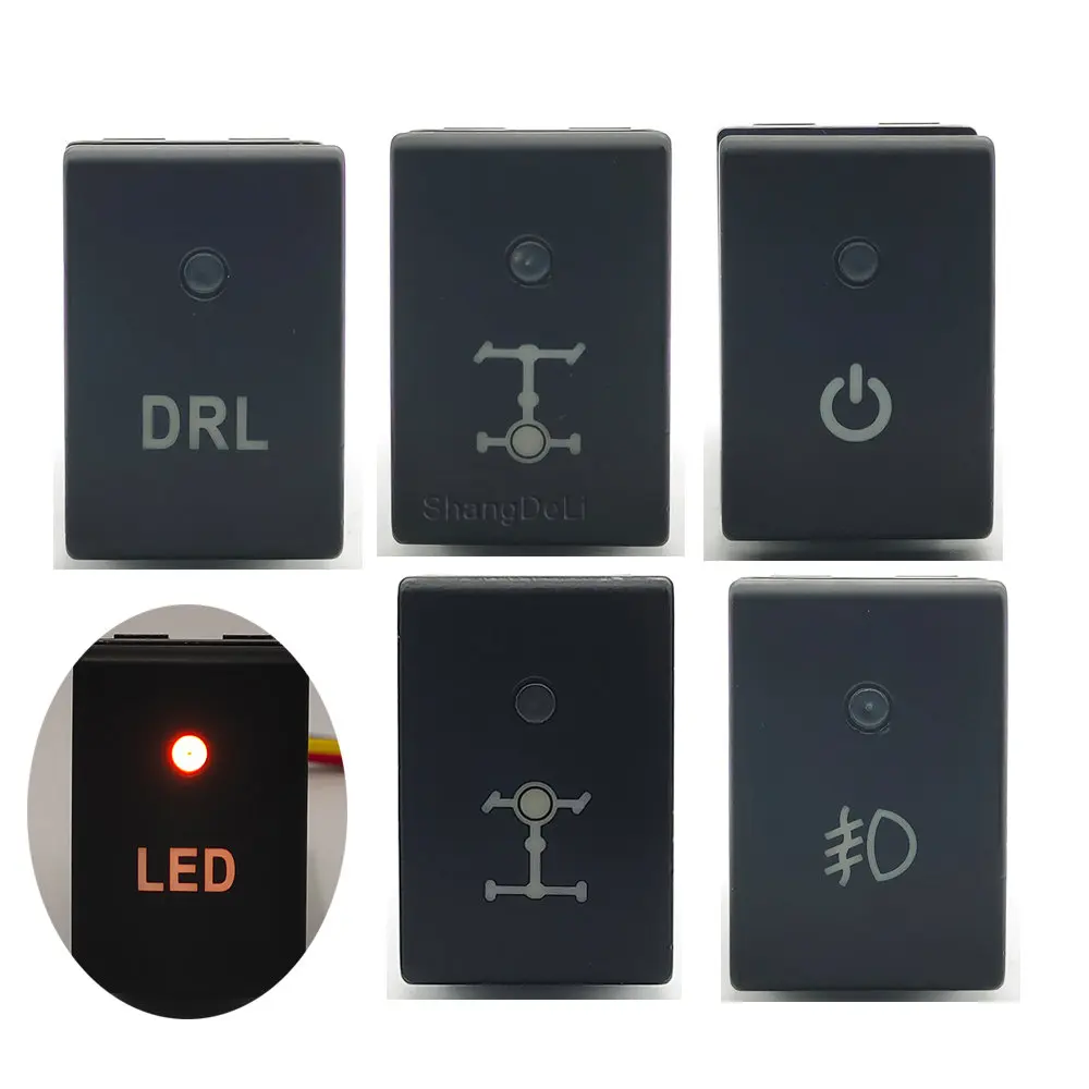 Battery Power Supply Auto DRL Switch Orange LED Lamp Button Front Rear Diff Switch With Wire Using For Suzuki JIMNY 2007 - 2015
Battery Power Supply Auto DRL Switch Orange LED Lamp Button Front Rear Diff Switch With Wire Using For Suzuki JIMNY 2007 - 2015