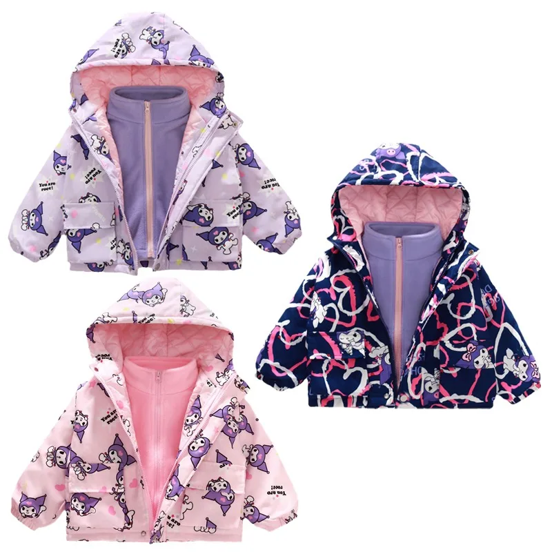 Sanrios Anime Kuromi Fashion Printed Children's Waterproof Thickened Charge Coat Kawaii Autumn Winter Warm Jacket Cotton Clothes
Sanrios Anime Kuromi Fashion Printed Children's Waterproof Thickened Charge Coat Kawaii Autumn Winter Warm Jacket Cotton Clothes