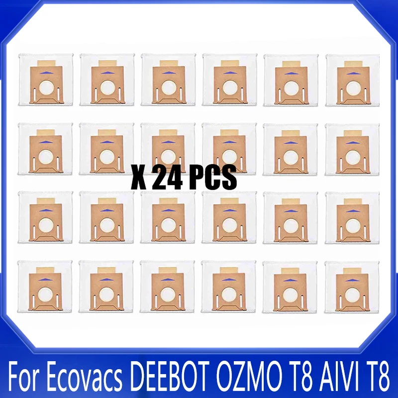 24-Pack Dust Bags For Ecovacs DEEBOT OZMO T8 AIVI T8 Max T8 Series T9 Series N8 Pro Plus N8 Pro Robot Vacuum Cleaner
24-Pack Dust Bags For Ecovacs DEEBOT OZMO T8 AIVI T8 Max T8 Series T9 Series N8 Pro Plus N8 Pro Robot Vacuum Cleaner