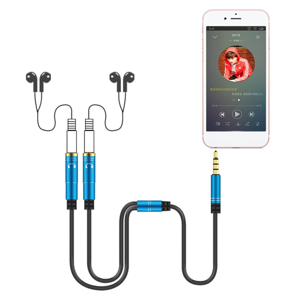 Audio Stereo Cable 3.5mm Plug Male To 2 Female Ports Y Splitter Mobile Phone Notebook Audio Conversion Cable
Audio Stereo Cable 3.5mm Plug Male To 2 Female Ports Y Splitter Mobile Phone Notebook Audio Conversion Cable
