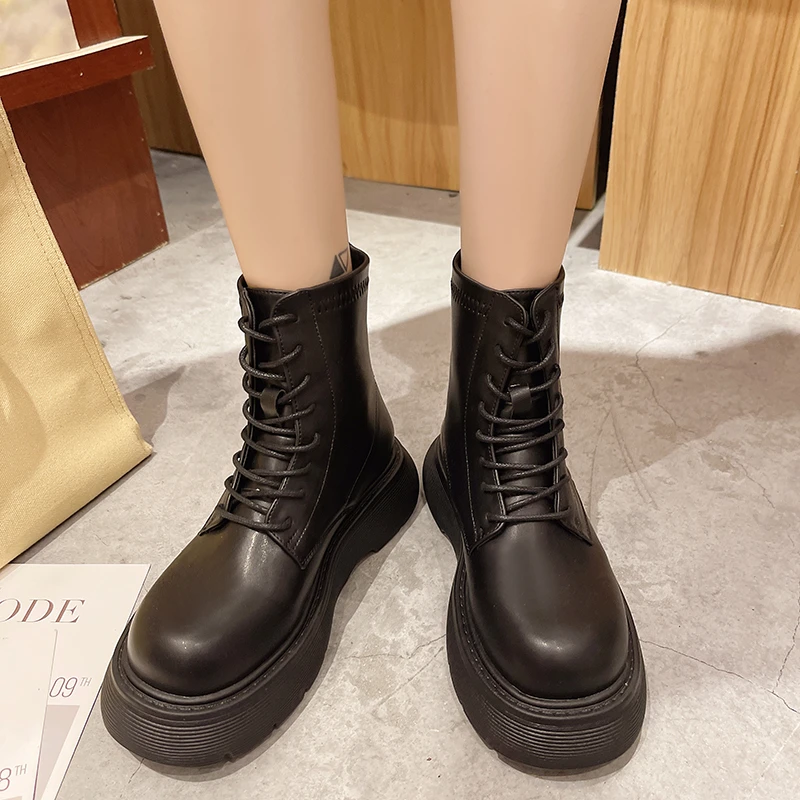 Ankle Boots for Women Nice Pop Spring Motorcycle Boots Thick Heel Platform Shoes Woman Slip on Round Toe Fashion Boots
Ankle Boots for Women Nice Pop Spring Motorcycle Boots Thick Heel Platform Shoes Woman Slip on Round Toe Fashion Boots