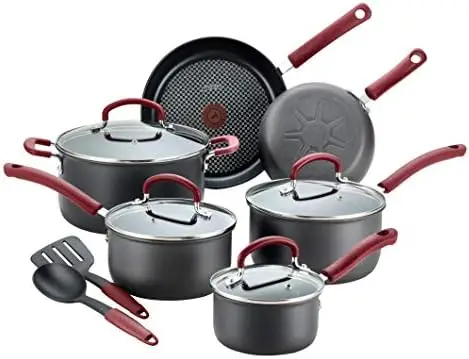 Усовершенствованная антипригарная кухонная посуда, набор из 12 кастрюль и сковородок, подходит для посудомоечной машины, черный цвет
Усовершенствованная антипригарная кухонная посуда, набор из 12 кастрюль и сковородок, подходит для посудомоечной машины, черный цвет