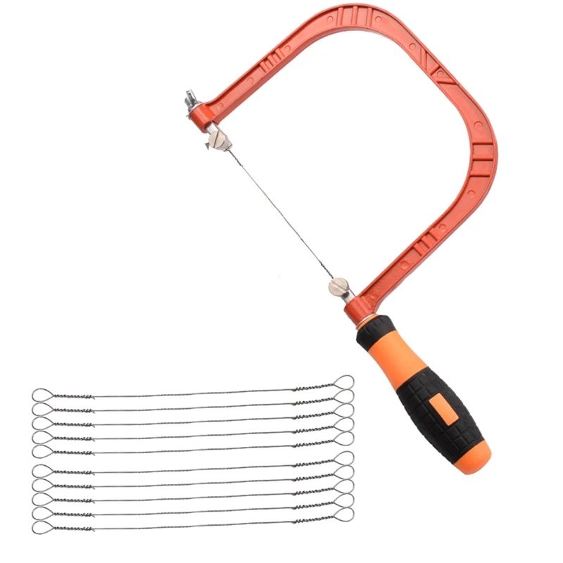 5 Inch Design Patented Fret Saw Woodworking Hand Coping Saw With Extra 10Pcs 130Mm Blades DIY Shape Cutting Tool
5 Inch Design Patented Fret Saw Woodworking Hand Coping Saw With Extra 10Pcs 130Mm Blades DIY Shape Cutting Tool