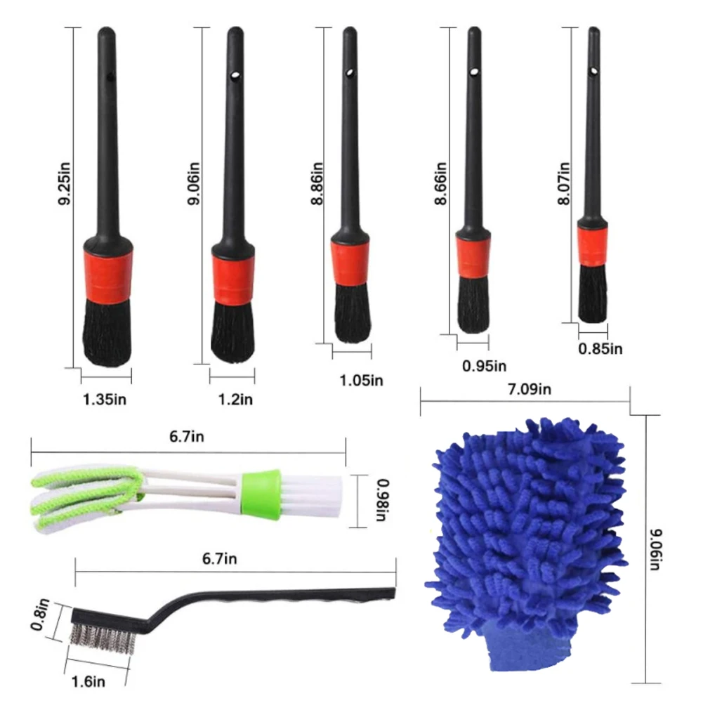 11pcs For Leather Cleaning Tool Interior Exterior Car Detailing Brush Set Soft Engine Multifunction Air Vent Seat Tire Auto
11pcs For Leather Cleaning Tool Interior Exterior Car Detailing Brush Set Soft Engine Multifunction Air Vent Seat Tire Auto