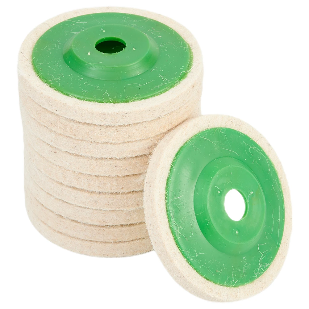 

10pcs Polishing Wheel Wool Buffing Polishing Wheels Felt PadBuffer Polish Discs For Metal Marble Glass Ceramics 100mm