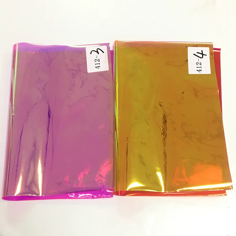A5 20*15cm Wholesale Tpu dichroic iridescent lamination film rainbow TPU film for making cosmetic bags
A5 20*15cm Wholesale Tpu dichroic iridescent lamination film rainbow TPU film for making cosmetic bags