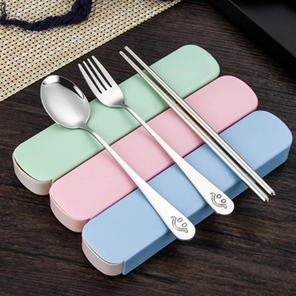 3Pcs/lot Stainless Steel Portable Tableware Outdoor Travel Smiling Fork Spoon Chopsticks
3Pcs/lot Stainless Steel Portable Tableware Outdoor Travel Smiling Fork Spoon Chopsticks