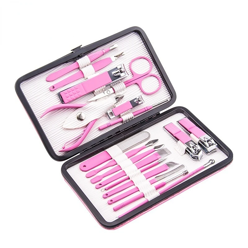 Rubber-plastic handle manicure manicure tool nail clipper set nail clipper dead leather pliers 18-piece set in stock
Rubber-plastic handle manicure manicure tool nail clipper set nail clipper dead leather pliers 18-piece set in stock
