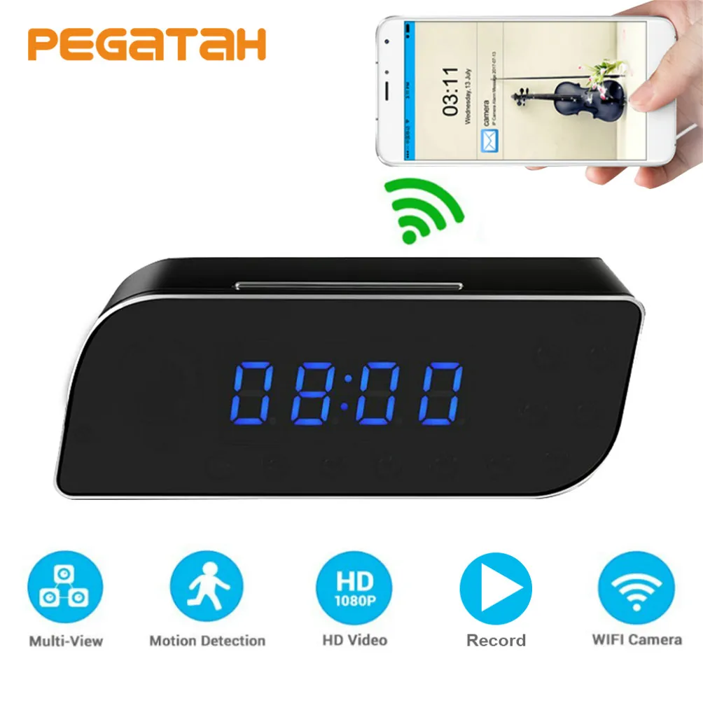 1080P HD Mini Camera WIFI Camera with Remote Control Night Vision Motion Detection IP Cameras WIFI Alarm Clock Camera
1080P HD Mini Camera WIFI Camera with Remote Control Night Vision Motion Detection IP Cameras WIFI Alarm Clock Camera