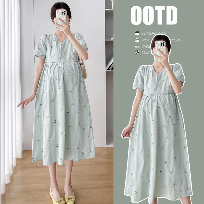 301# 2023 Summer Korean Fashion Maternity Long Dress Ties Waist A Line Slim Clothes for Pregnant Women Casual Pregnancy
301# 2023 Summer Korean Fashion Maternity Long Dress Ties Waist A Line Slim Clothes for Pregnant Women Casual Pregnancy