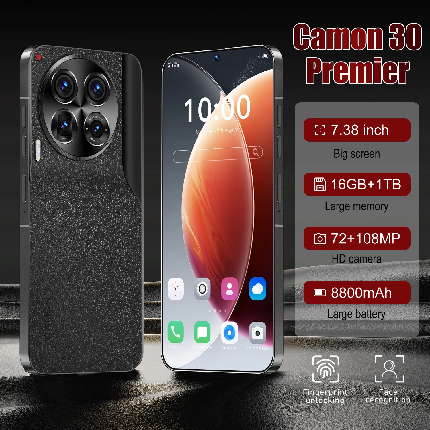 Смартфон глобальная версия Camon 30 Premier 7 38 дюйма 8800 мАч Snapdragon 8 gen3 МП Android