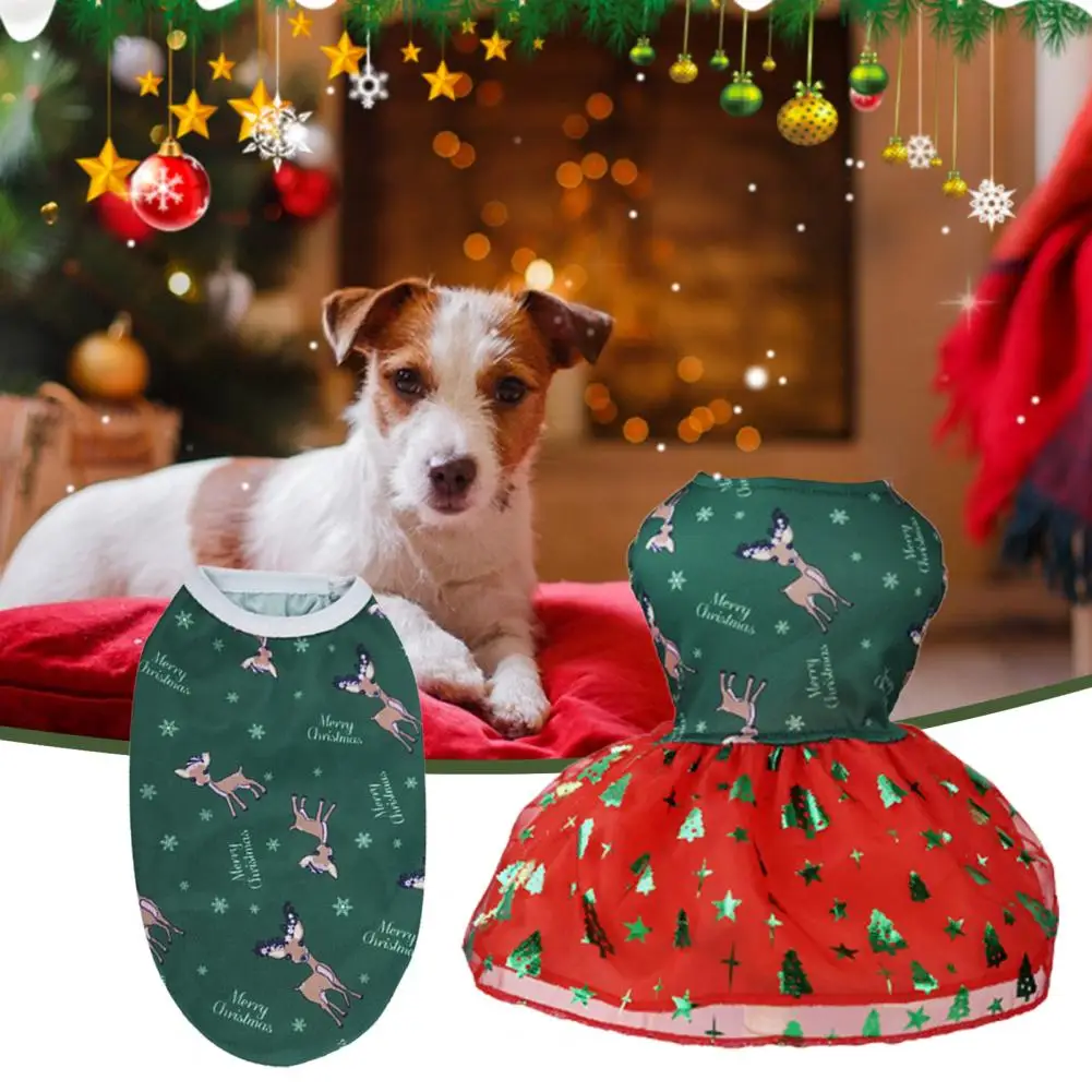 Stylish Dog Dress Elk Print Polyester Christmas Pet Princess Dress Pet Christmas Dress Pet Christmas Vest
Stylish Dog Dress Elk Print Polyester Christmas Pet Princess Dress Pet Christmas Dress Pet Christmas Vest